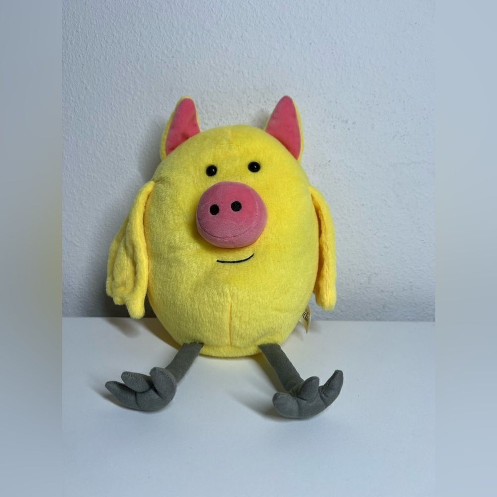 Manhattan Toy CHICKAPIG Yellow Soft 12in Plush 2018 Pink Snout Ears Gray Feet
